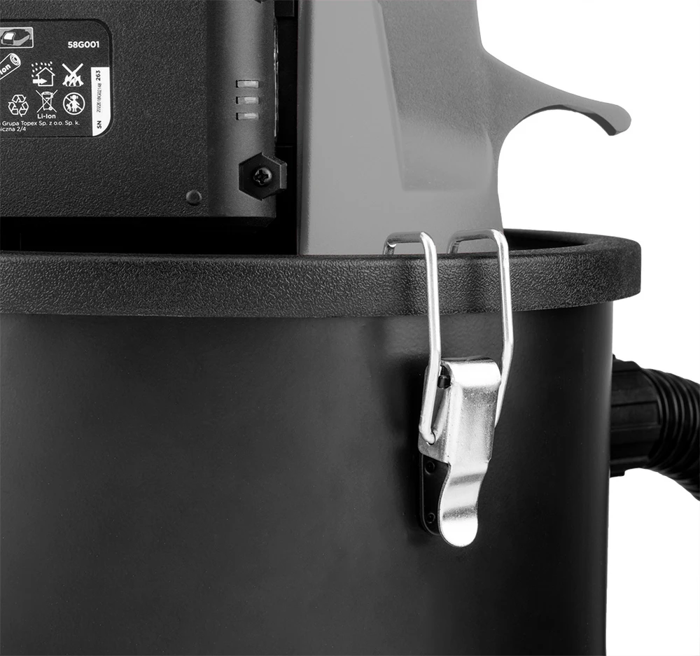 Graphite Dulkių siurblys „Energy+“ 18 V ličio jonų pelenų siurblys, 15 l bakas, be akumuliatoriaus