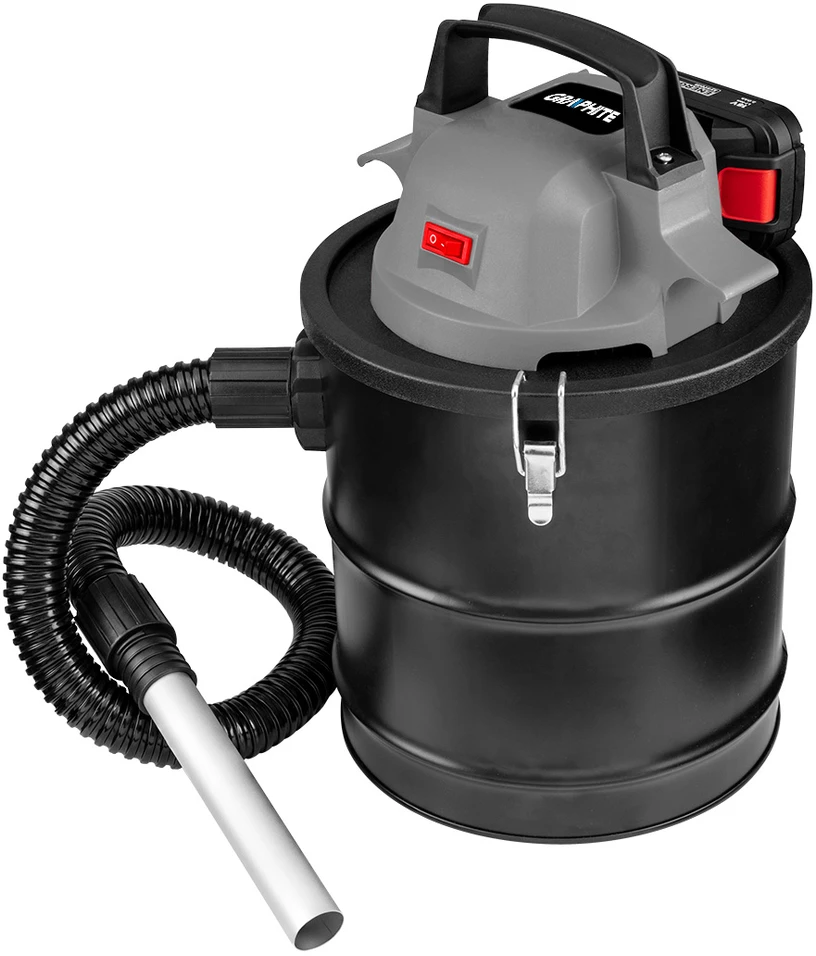 Graphite Dulkių siurblys „Energy+“ 18 V ličio jonų pelenų siurblys, 15 l bakas, be akumuliatoriaus