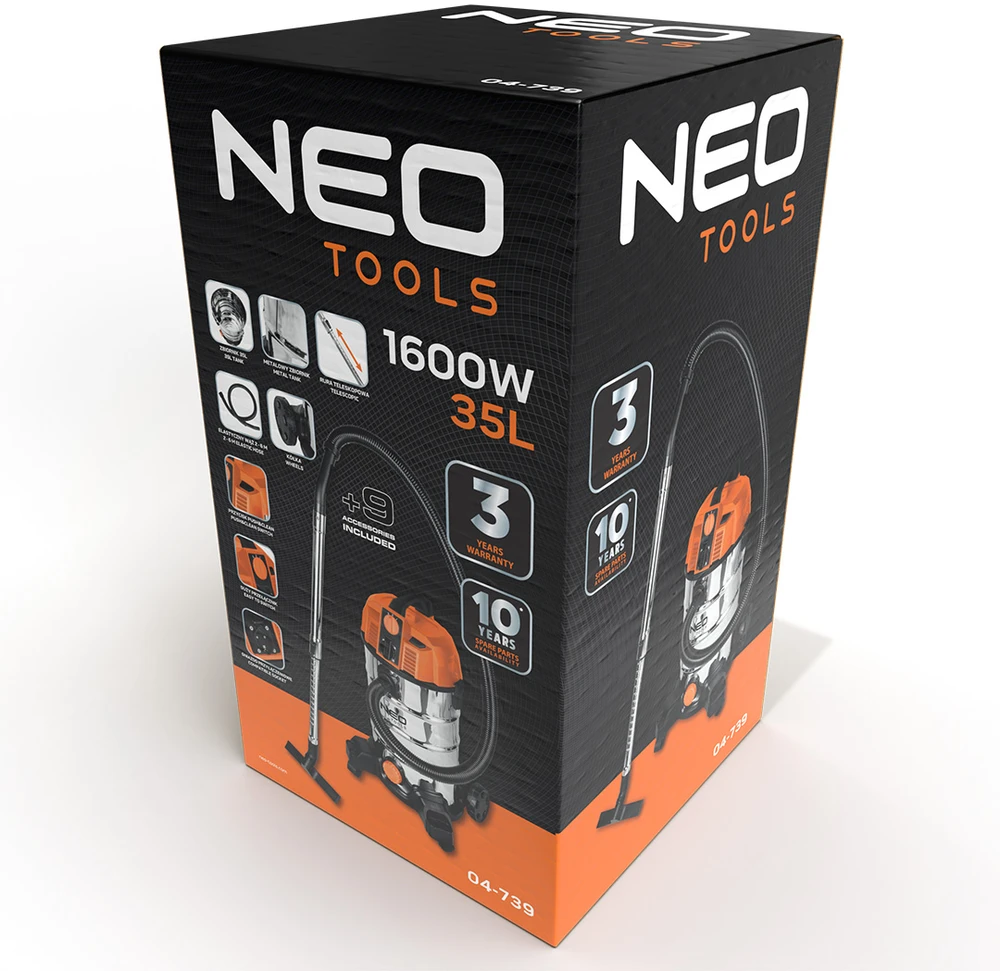 Dulkių siurblys Neo Tools SIURBL DULK 1600W 35L 04-739
