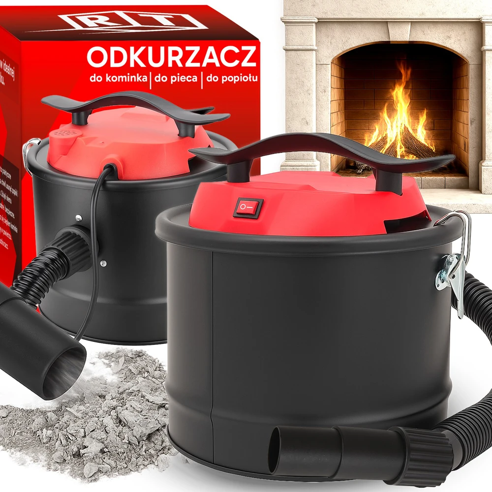 Retoo Dulkių siurblys Židinio dulkių siurblys, pramoninių pelenų, šiukšlių separatorius, stipri krosnis, 10l arba 1304