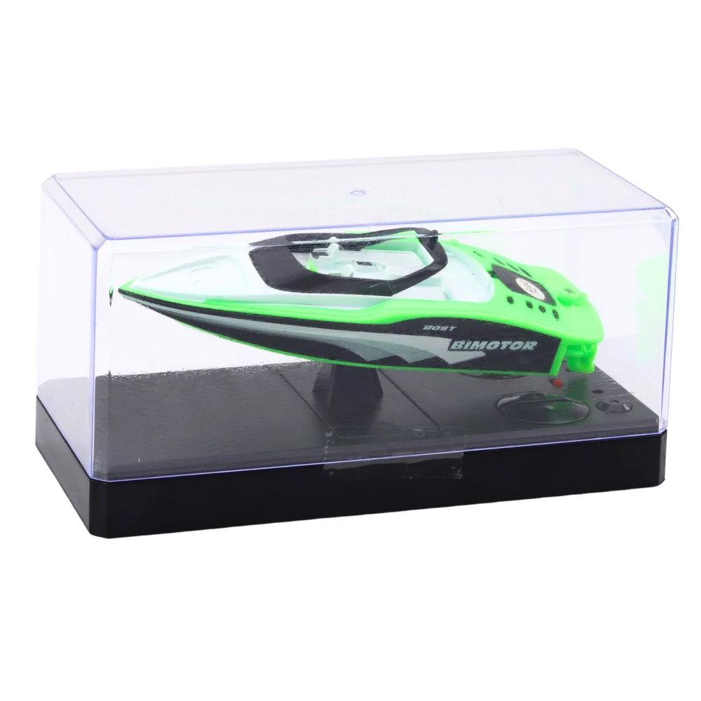 Lean Toys Nuotoliniu būdu valdomas RC kateris baltai-žalias 15 cm