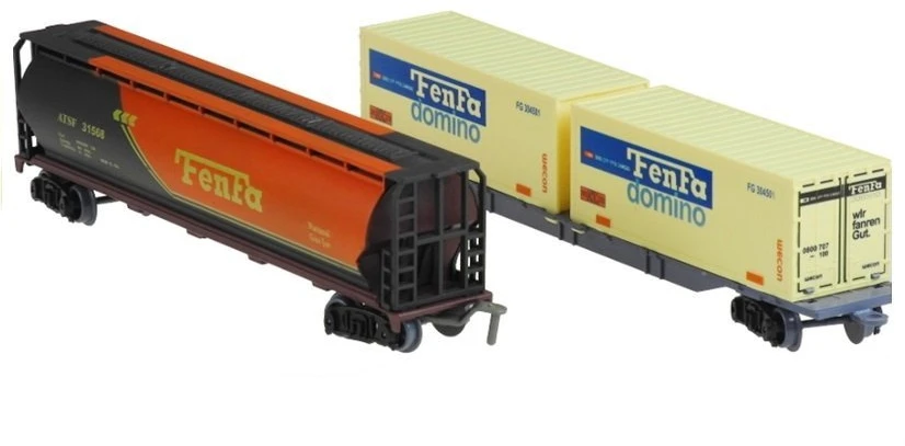 Lean Toys Fenfa Elektrinis Traukinys su 5 Vagonais ir Priedais