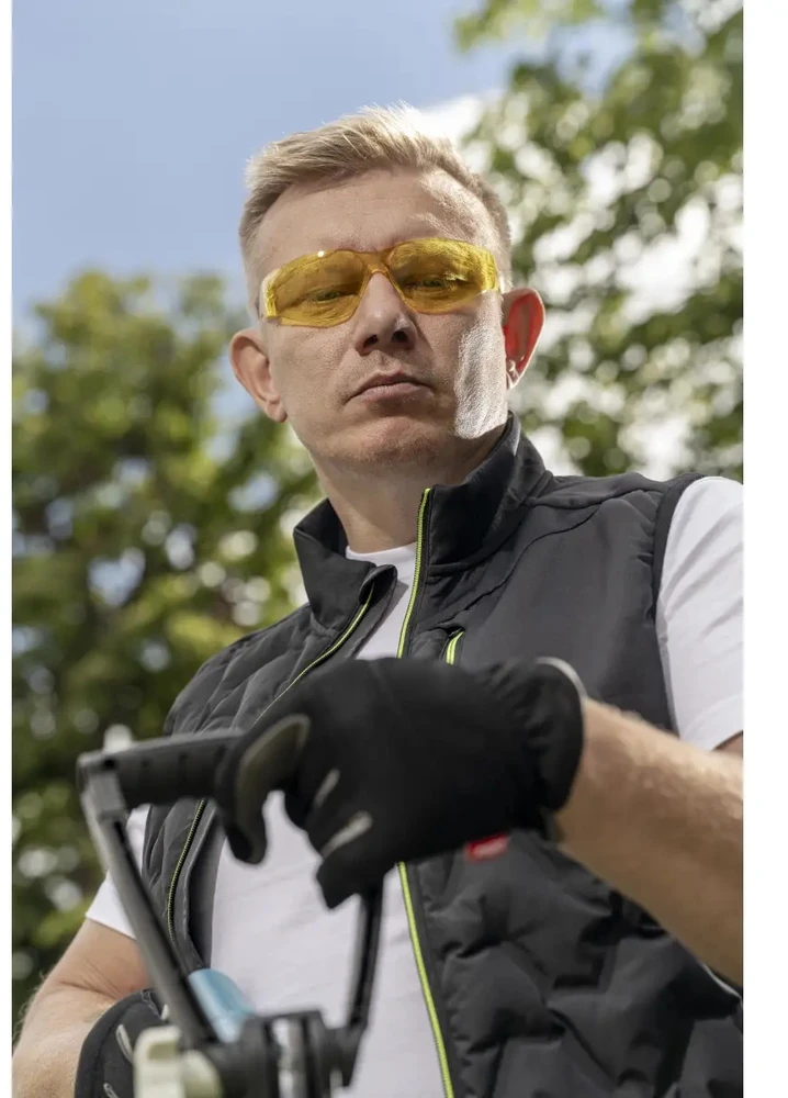 Dedra Apsauginiai akiniai polikarbonatiniai geltoni