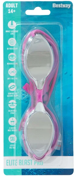 Plaukimo akiniai Mirror Goggles Bestway, rožiniai