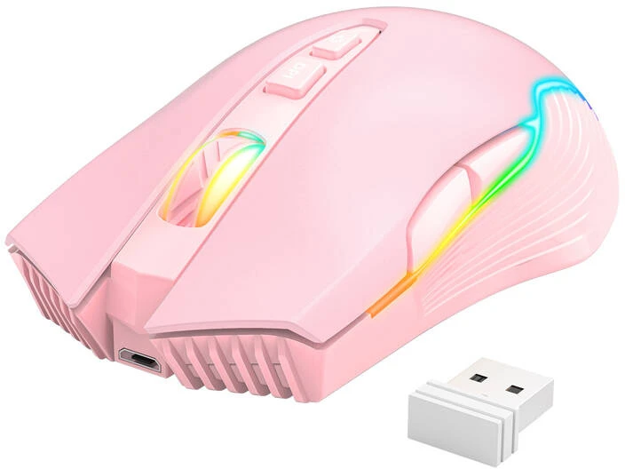 ONIKUMA CW905 Rožinė belaidė žaidimų pelė 2.4G