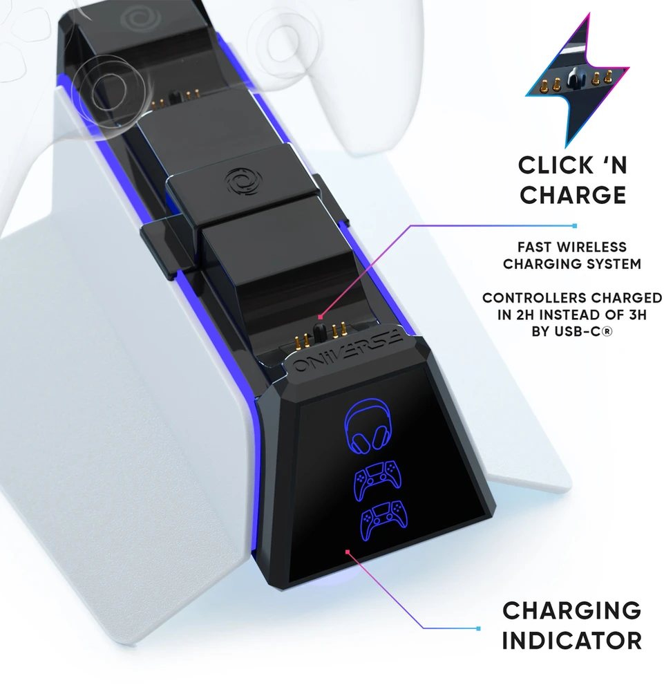 ONIVERSE PS5 GREITO ĮKROVIMO STOTELĖ - JUODA