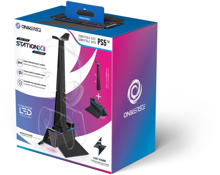 ONIVERSE PS5 GREITO ĮKROVIMO STOTELĖ - JUODA
