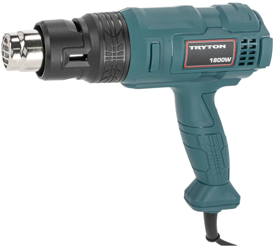 Tryton techninis fenas 1800 W karšto oro pistoletas, 3 pakopų temperatūros reguliavimas nuo 50 iki 550 laipsnių Celsijaus