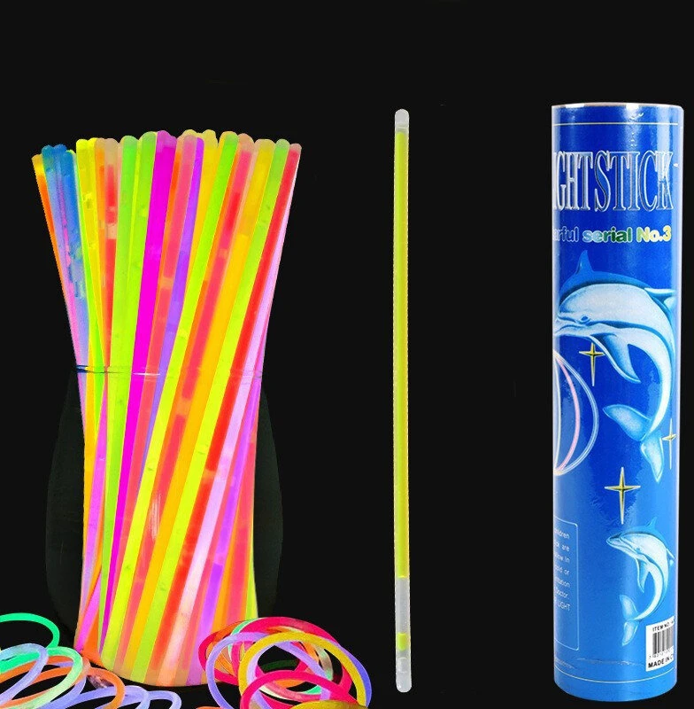 Lean Toys Šviečiančios juostos, 100 vnt., įvairių spalvų, 26 cm