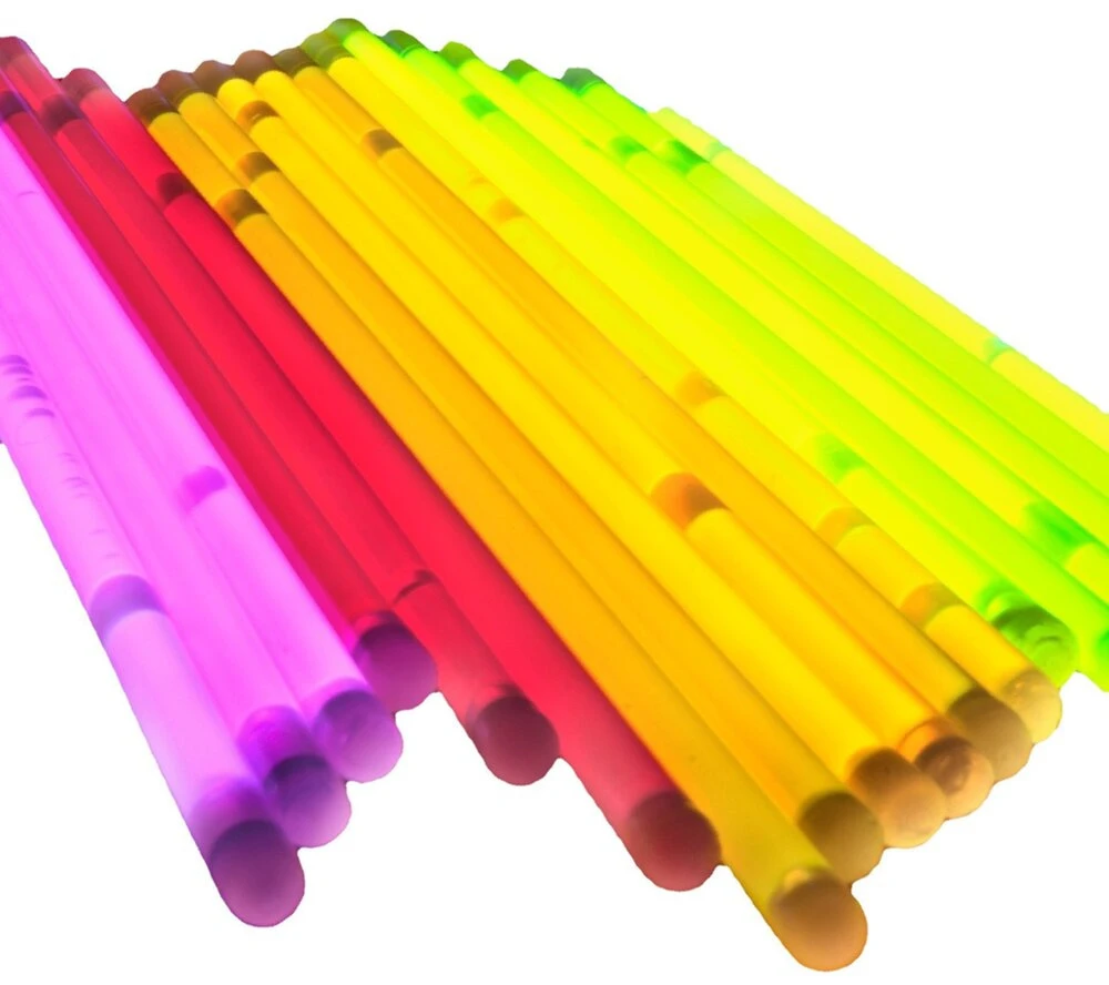 Lean Toys Šviečiančios juostos, 100 vnt., įvairių spalvų, 26 cm