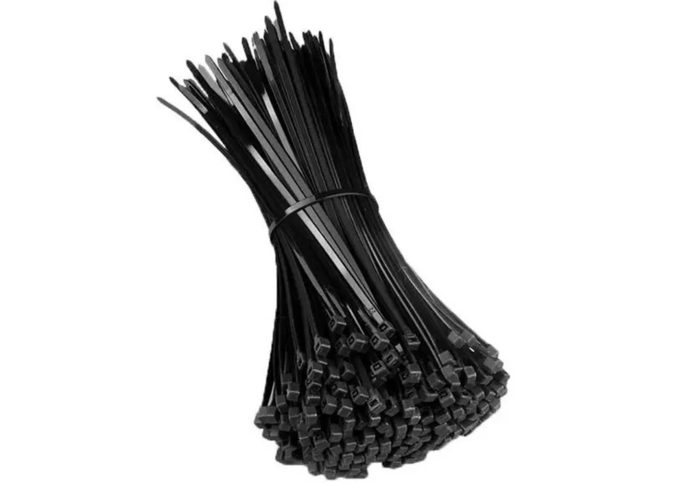 Lean Juodosios Nailono Kabelių Jungties Juostos, 100 vnt., 2,5x200 mm