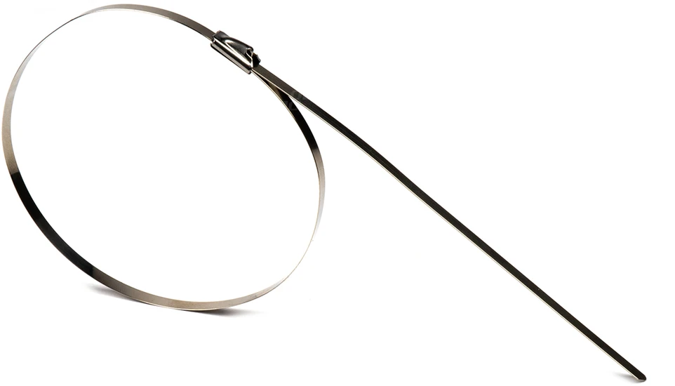 Nerūdijančio plieno metaliniai kabelių raiščiai 4,6x250 mm 100 vnt. amio-04322