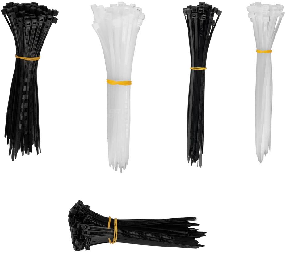 Plastikinių įvairiaspalvių kabelių raištelių rinkinys, 500 vnt. amio-04317
