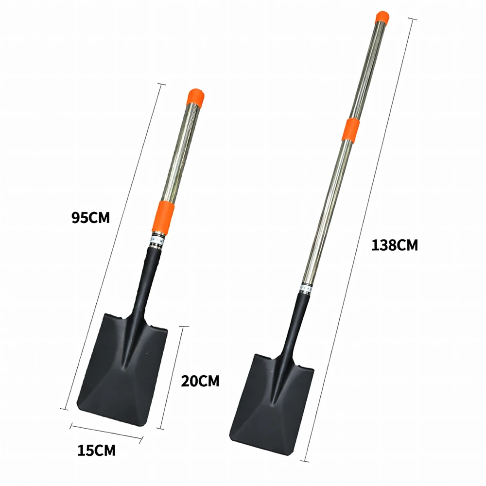Łopata, Kastuvas, Teleskopinis sodo kastuvas 95–138 cm, skirtas sulankstomam sodo kotui