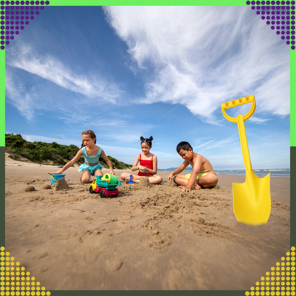 Łopatka Kastuvas, smėlio kastuvas paplūdimio smėlio dėžėms, stiprus, didelis, 51 cm