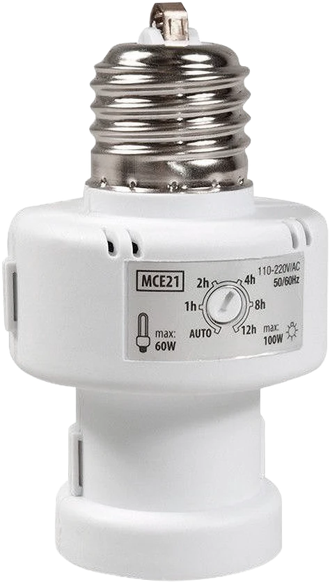 MACLEAN MCE21W Maclean MCE21 W lemputės tvirtinimas su šviesos jutikliu E27 100W baltas