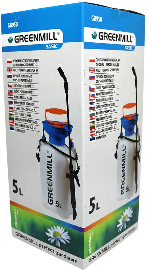 Opryskiwacz Greenmill universalus purkštuvas, 5,0 l maks. 2,5 baro