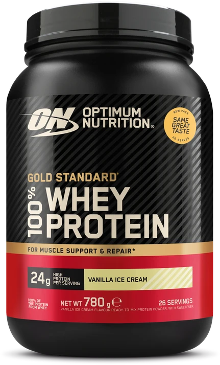 Optimum Nutrition - Gold Standard 100% - vaniliniai ledai 780 g