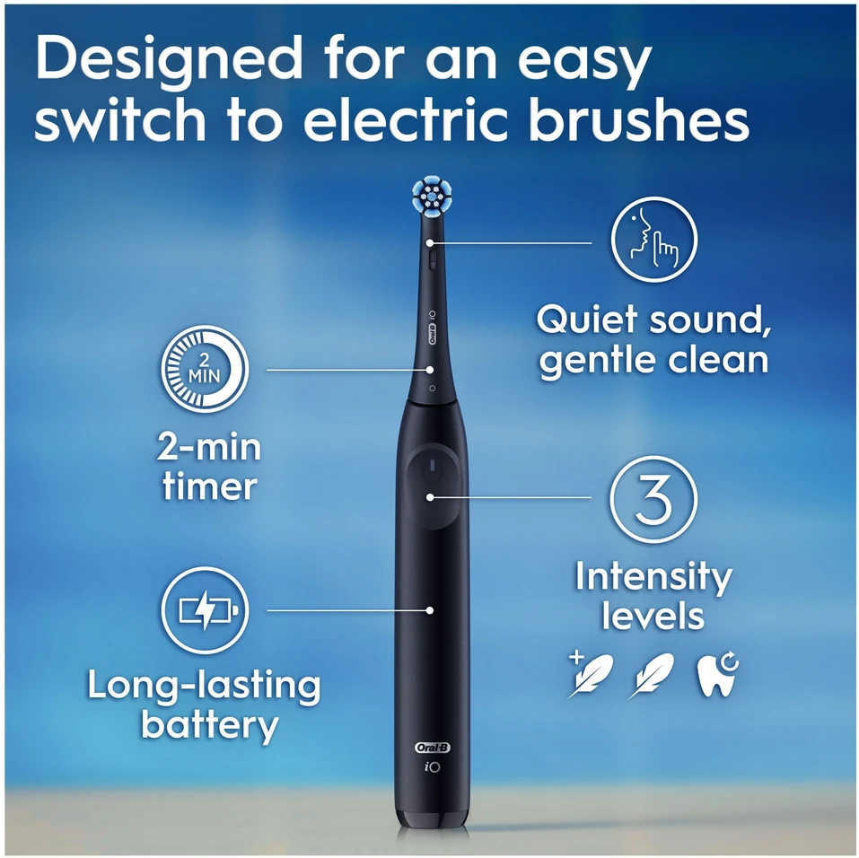 Oral-B iO 2 elektrinis dantų šepetėlis – juodas