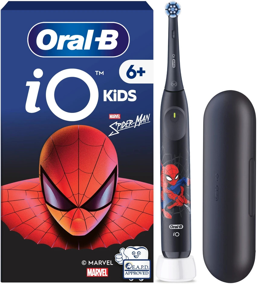 „Oral B-iO Kids“ elektrinis dantų šepetėlis „Marvel Spiderman“ – juodas