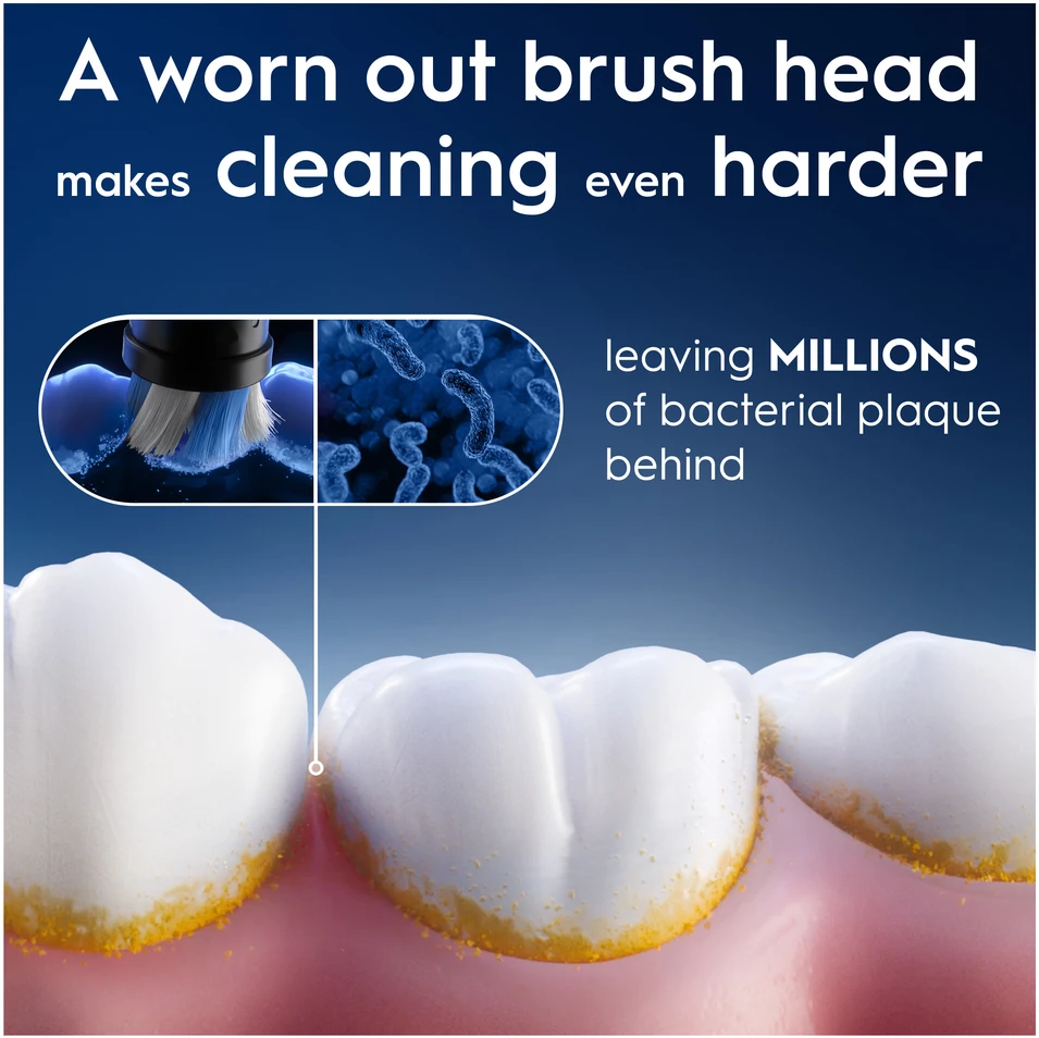 „Oral B iO“ serijos „Ultimate Clean“ keičiamos dantų šepetėlio galvutės – juodos – 3 vnt.