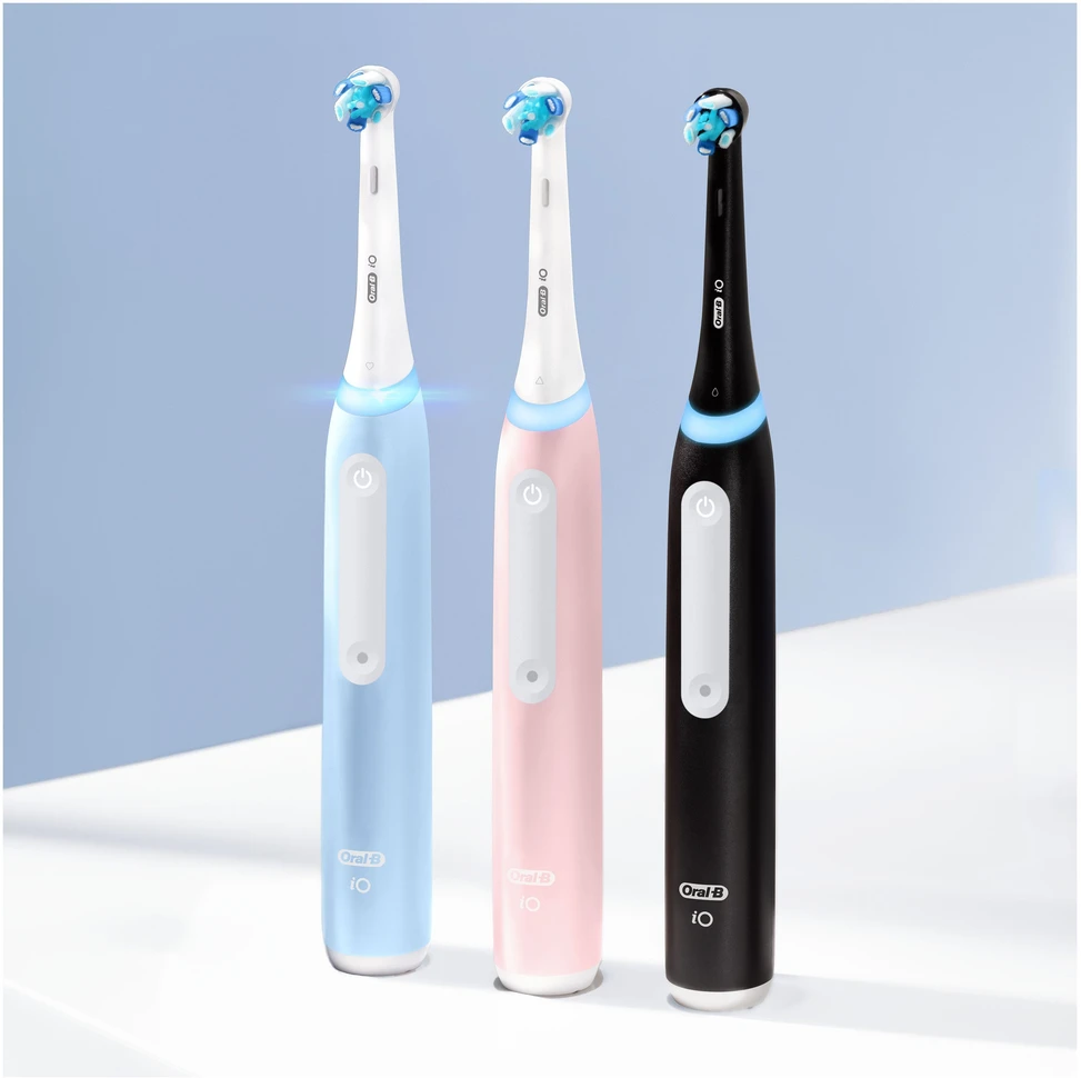 Oral-B-iO3S rausvas elektrinis dantų šepetėlis