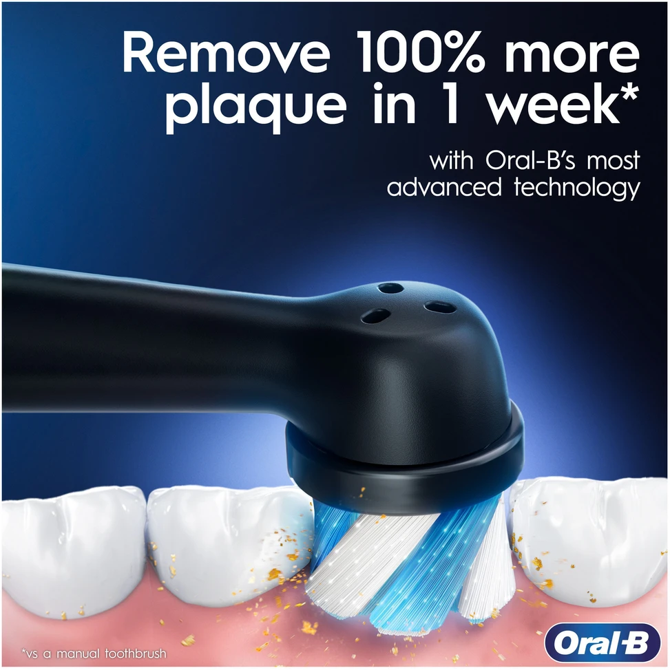 Oral-B-iO3S rausvas elektrinis dantų šepetėlis
