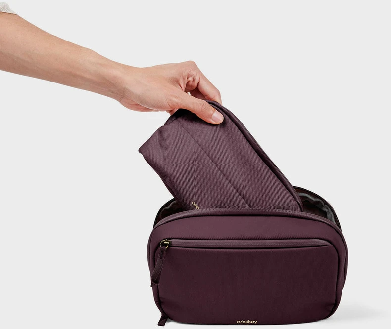 Orbitkey - 2 viename techninis dėklas - slyvų spalvos