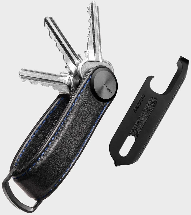 „Orbitkey“ dovanų rinkinys – raktų organizatorius „Pro“ + daugiafunkcis įrankis V2 – juodas