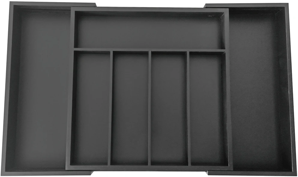 Organizer Bambukinis stalčių organizatorius, juodas, 52x31,5x5, kinghoff
