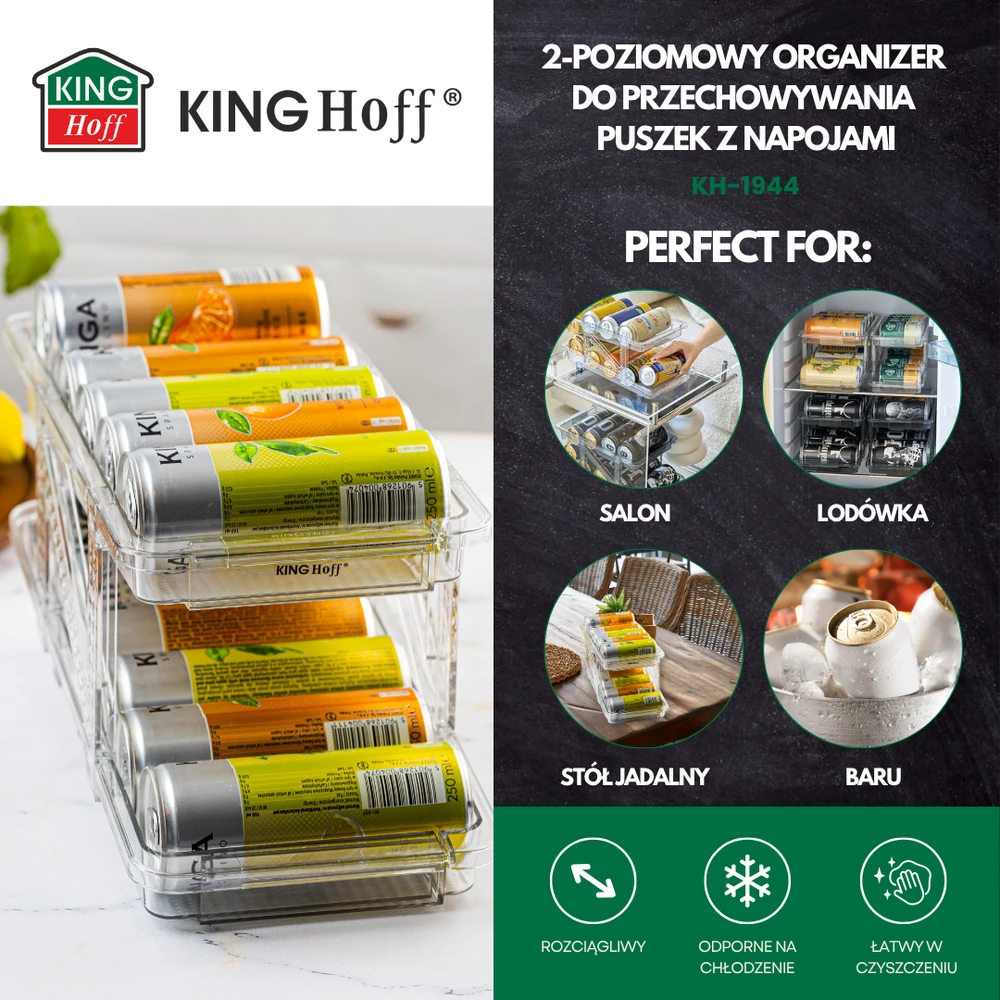 Organizer Skardinės organizatorius, 2 pakopų, kinghoff, kh-1944 m