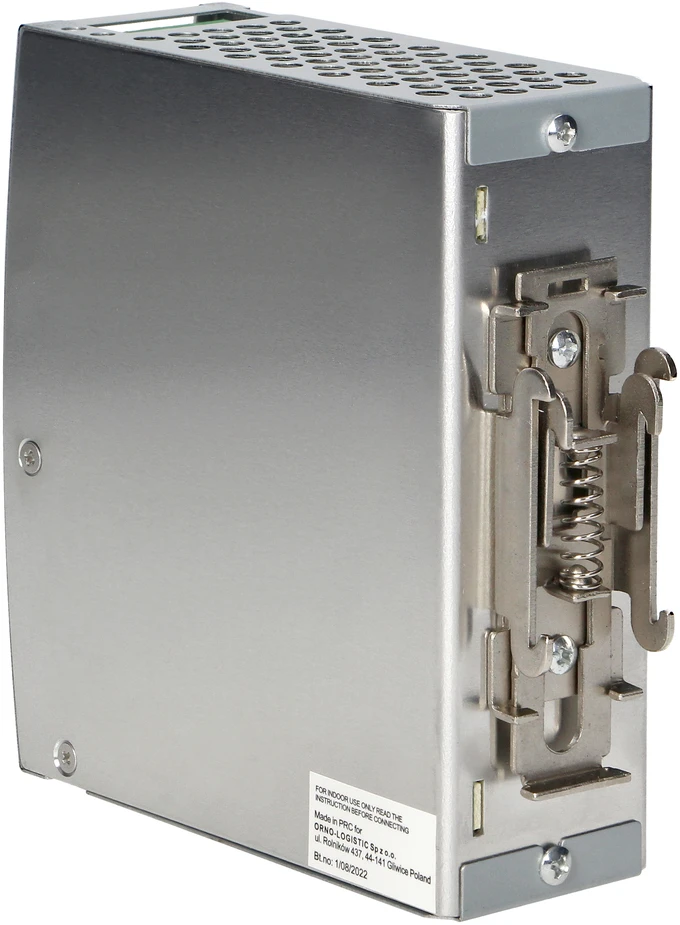 Orno Maitinimo šaltinis Pramoninis maitinimo šaltinis DIN bėgeliui, 12 V DC 10 A 120 W, metalinis korpusas