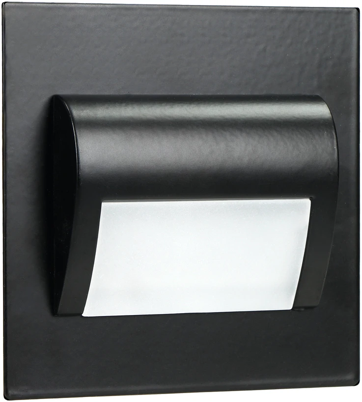 DRACO LED NEW 1.5W, įleidžiamas laiptų šviestuvas, 12VDC, 30lm, 3000K, juodas, inovatyvus tvirtinimo būdas