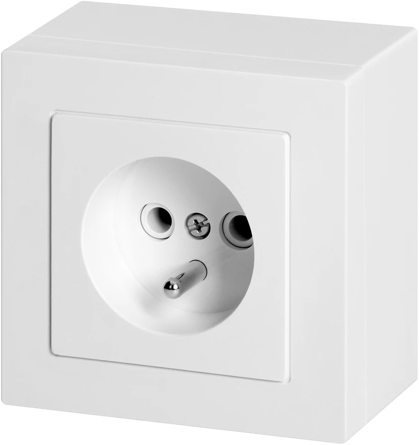 Orno viengubas lizdas be išėjimo 2P+Z Malta, 16 A, 250 V, NT-16M, baltas