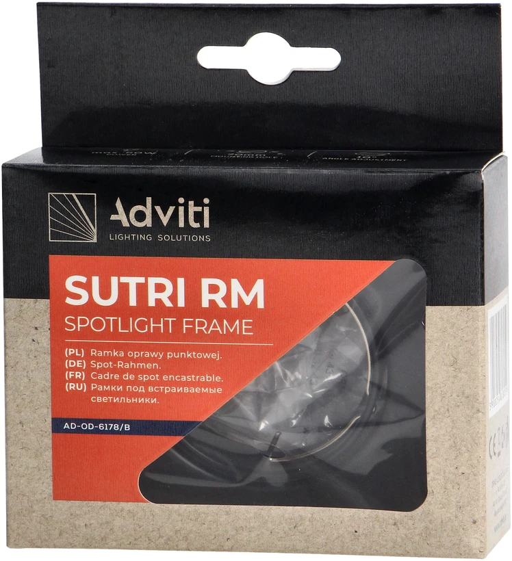 Orno SUTRI SM ramka dekoracyjna oprawy punktowej, MR16/GU10 max 7W, kwadrat, regulowana, juoda