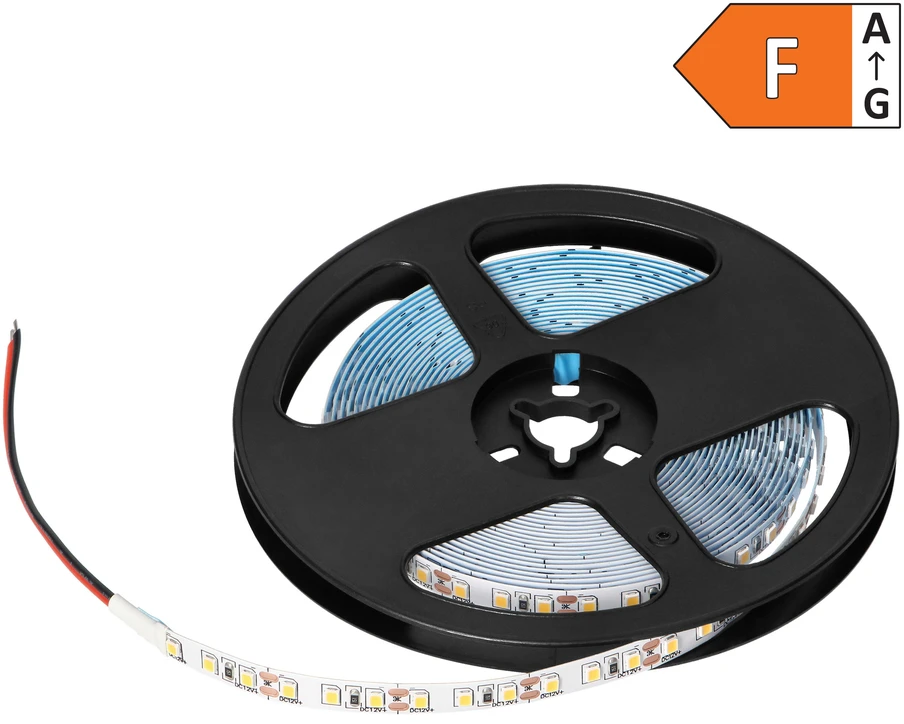 Orno Taśma LED juosta 12V, 2835, 120L/m, 1000lm/m, 9.6W/m, IP20, 3000K, 5m