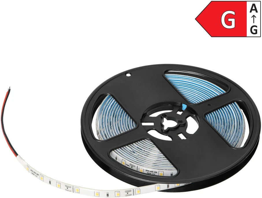 Orno Taśma LED juosta 12V, 2835, 60L/m, 430lm/m, 4.8W/m, IP63, 6000K, 5m