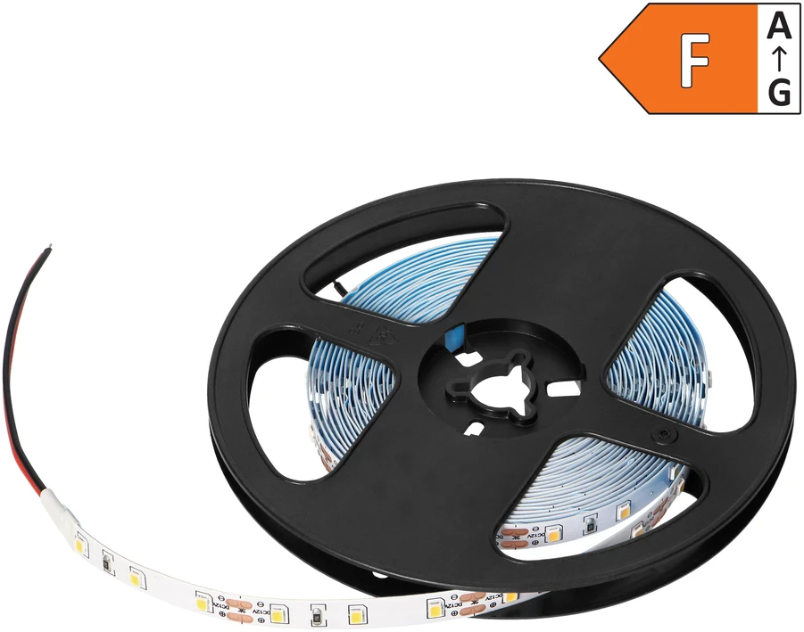 Orno Taśma LED juosta 12V, 2835, 60L/m, 500lm/m, 4.8W/m, IP20, 6000K, 5m