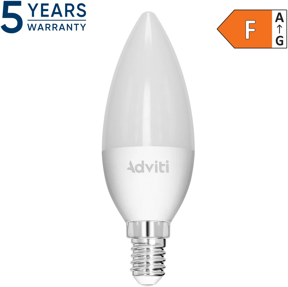Żarówka LED lempute lemputė E14 C37 4W 360lm 4000K