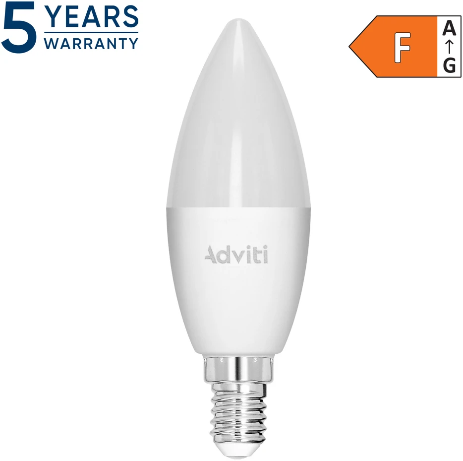 Żarówka LED lempute lemputė E14 C37 8W 720lm 4000K