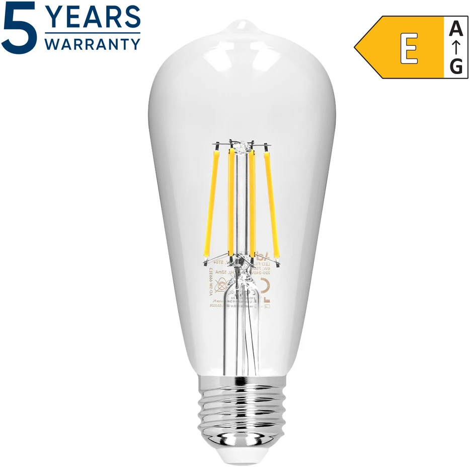 Żarówka LED lemputė su kaitrine lempute C E27 ST64 4 W 470 lm 4000 K