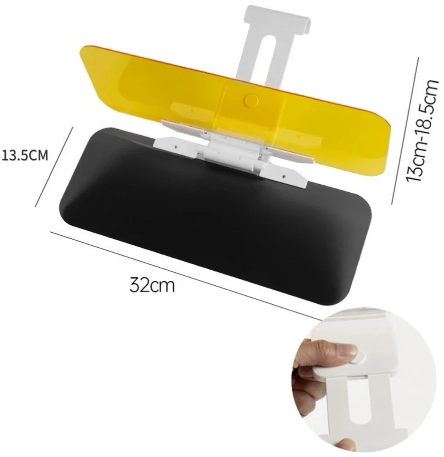 Osłona Dienos ir nakties apsauginis stogelis nuo saulės sunkvežimiui, 2 viename, 32 x 13,5 cm