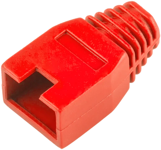 LP Guminis dangtelis 8p8c RJ45 kištukui, raudonas