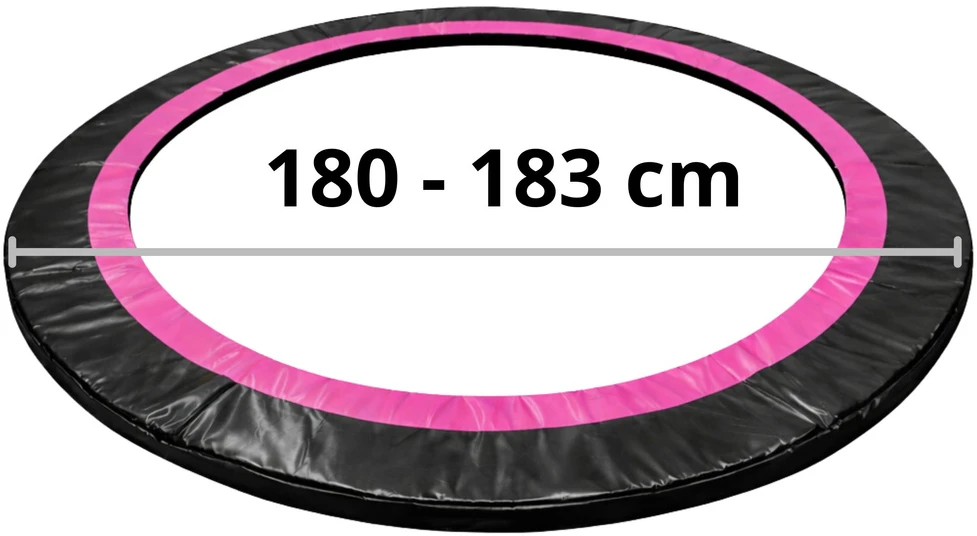 Batuto spyruoklių apsauga Lean Sport Max 183 cm, juoda/rožinė