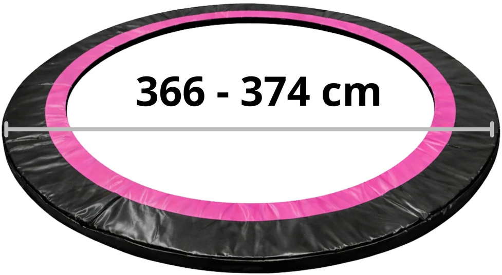 Lean Sport Batuto spyruoklių apsauga 366 cm, juodas/rožinis