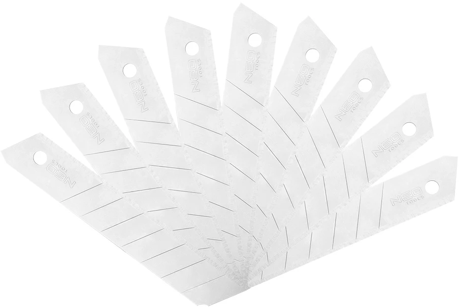 Ostrza Nulaužiami peiliukai 18 mm, 10 vnt. dėžutėje, po 36 vnt.