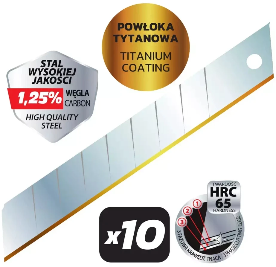 Dedra tiksliai lauomi amenys su titano danga 18mm 10 vnt