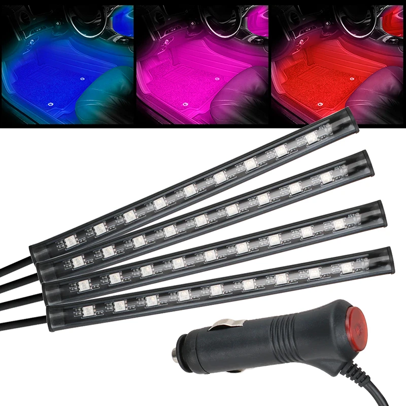 Oświetlenie 12 LED automobilių apšvietimo juostelė -m005
