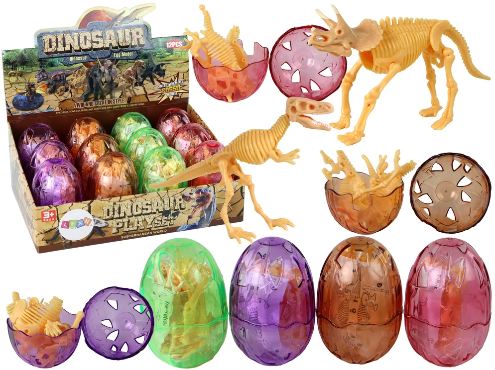 Lean Toys Figūrėlių rinkinys atidaromi Dinozauro kiaušiniai LeanToys, 16 vnt.