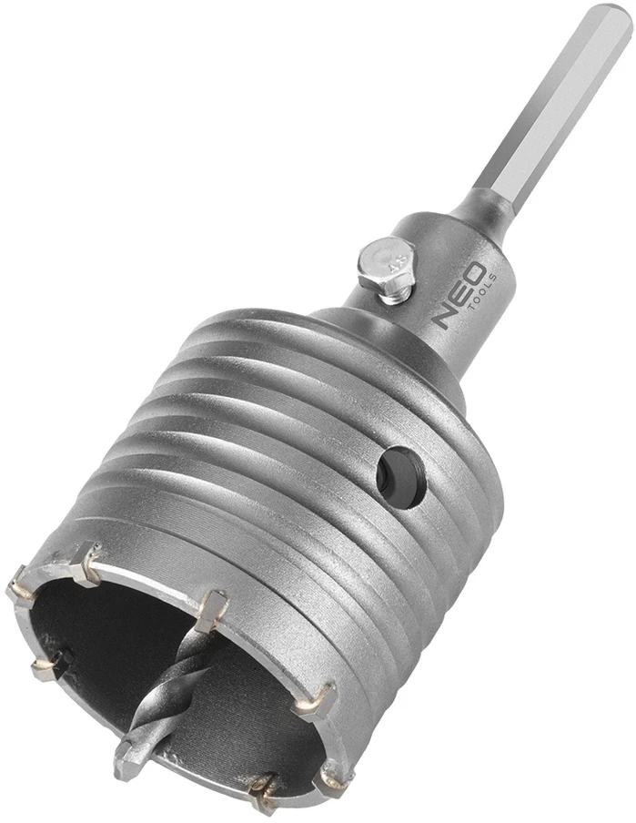 Otwornica 65 mm karbido skylių pjūklas su šešiakampiu adapteriu ir centravimo grąžtu